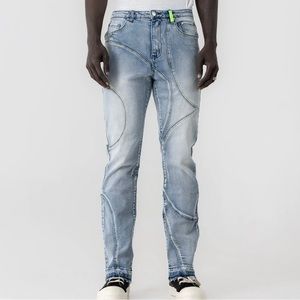 REVES brand Double R washed indigo jeans. NWT